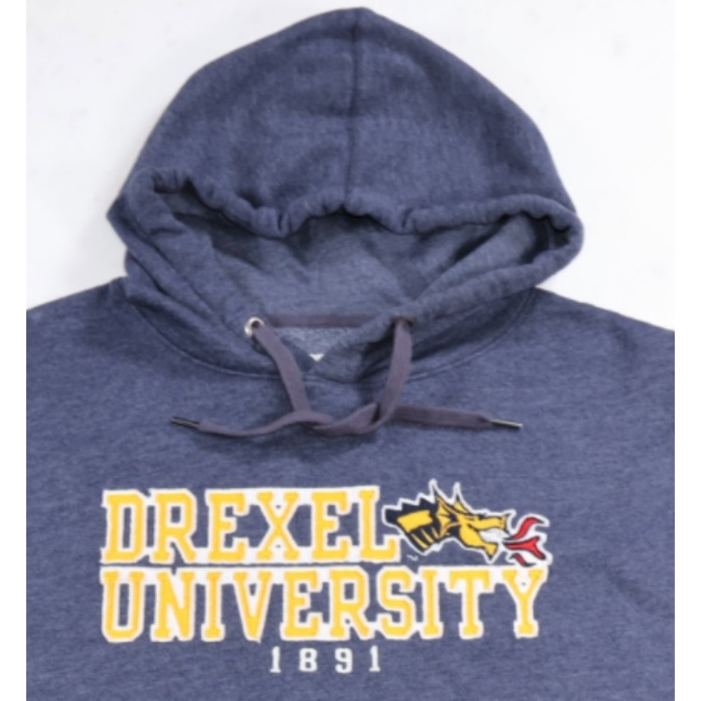 League Drexel University Dragons 1891 Hoodie Sweatshirt Navy Blue Womens XL